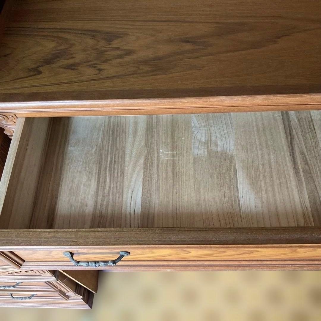 高級婚礼家具 木目調タンス 引き出し付き　　 婚礼家具の中の和ダンス