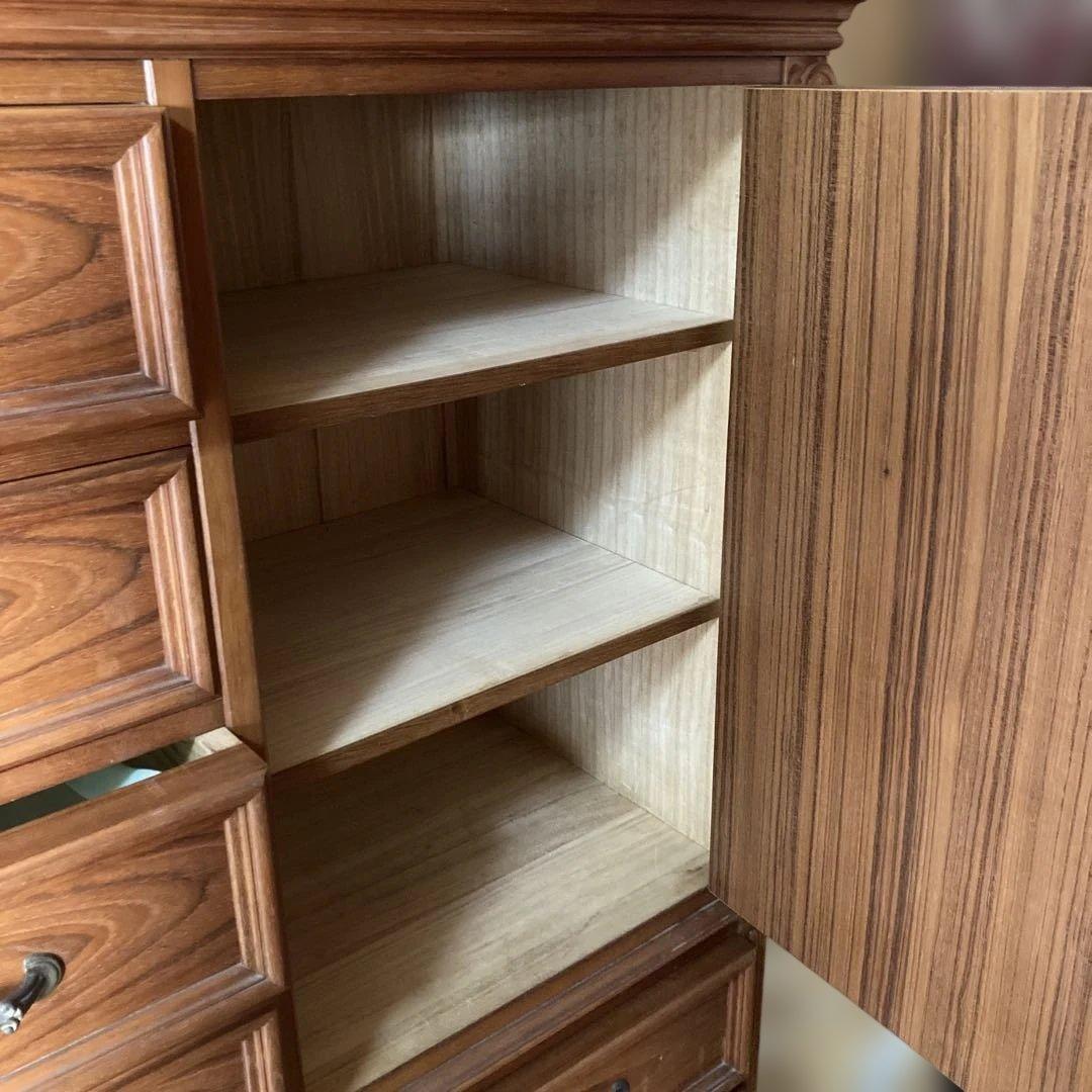 高級婚礼家具 木目調タンス 引き出し付き　　 婚礼家具の中の和ダンス