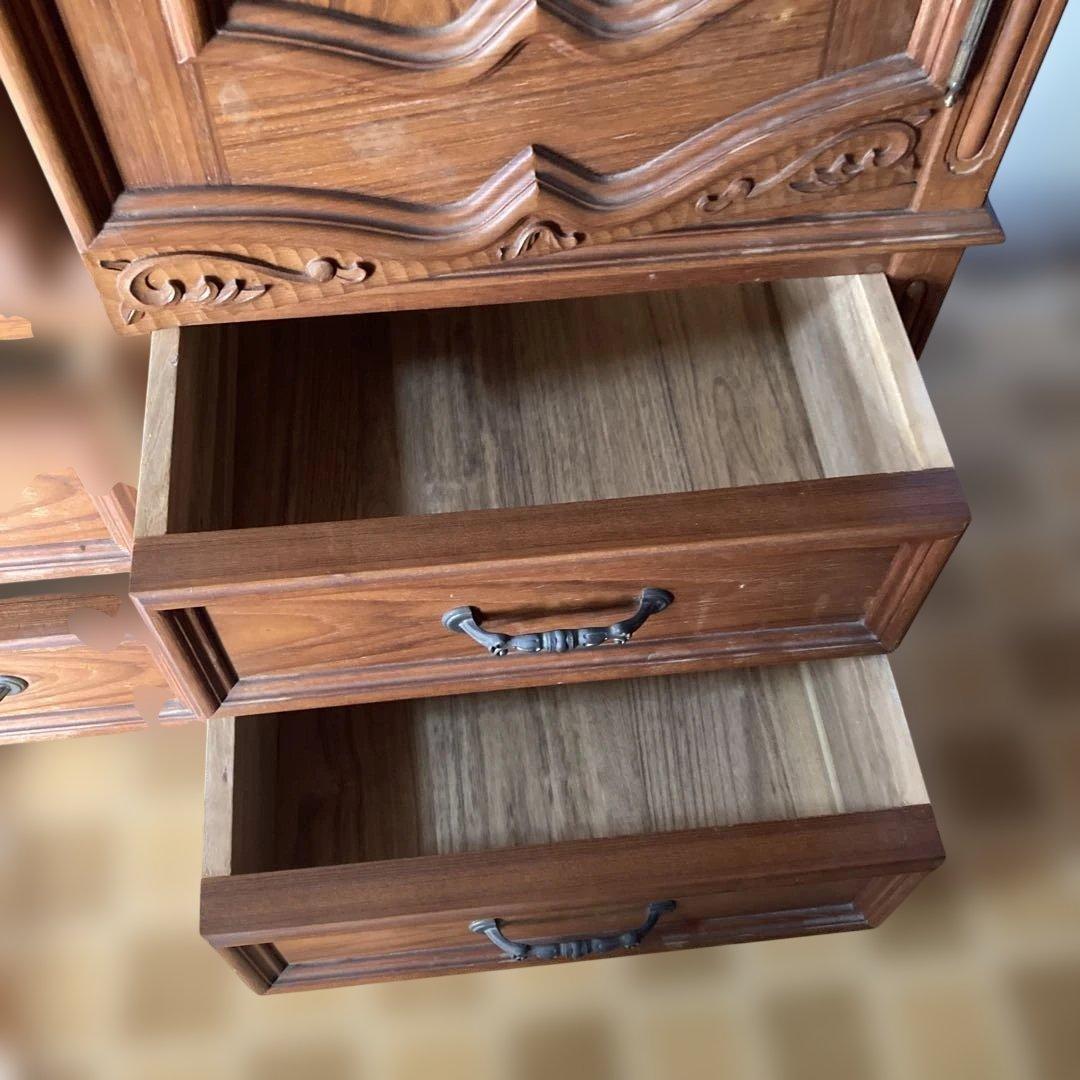 高級婚礼家具 木目調タンス 引き出し付き　　 婚礼家具の中の和ダンス