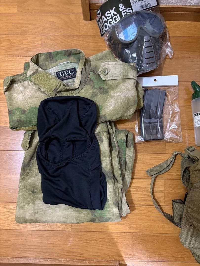 サバゲーセット 89式 電動ガン 東京マルイ 充電器バッテリー ゴーグル 迷彩服