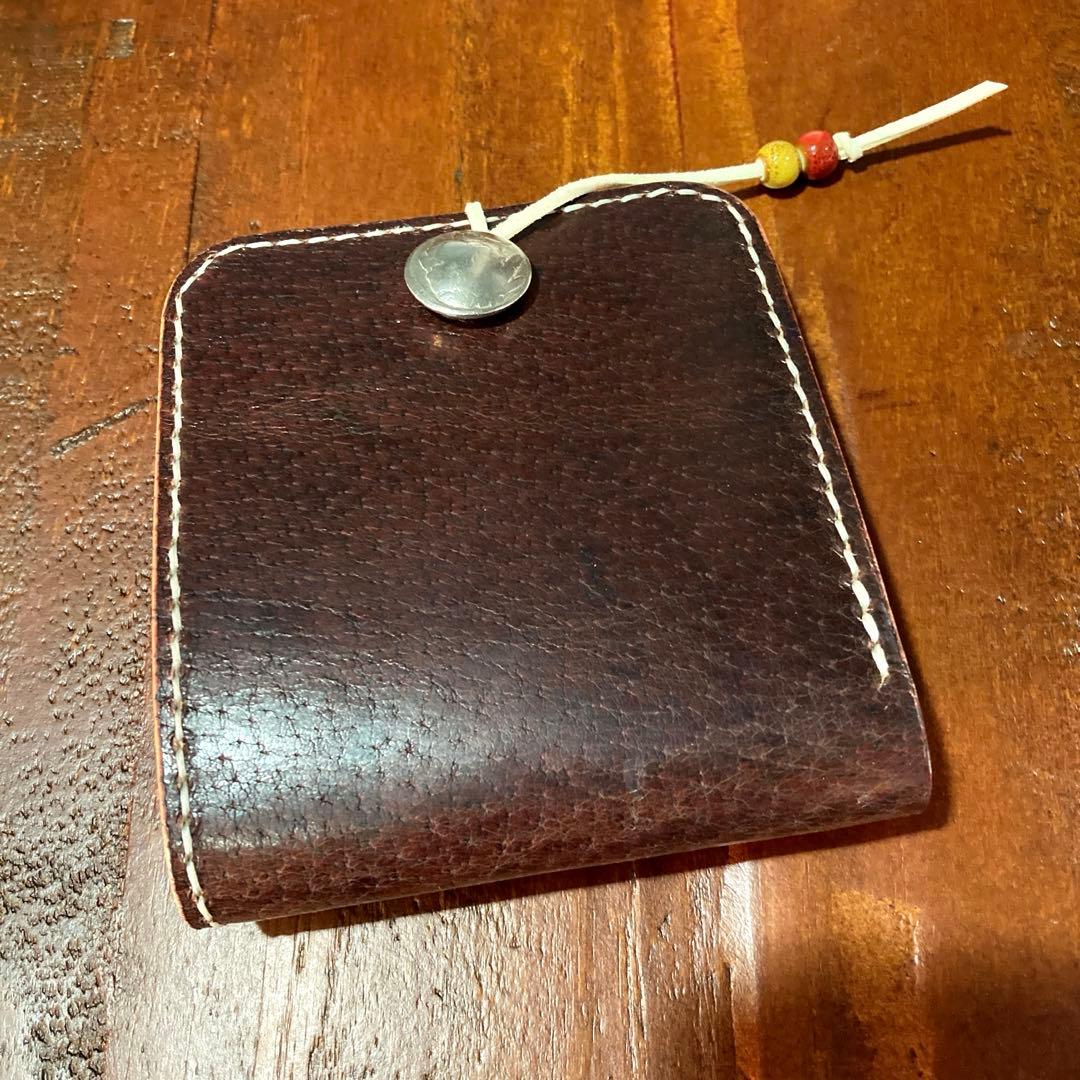 本革　財布　オールレザー　手縫い　ハンドメイド　レザークラフト