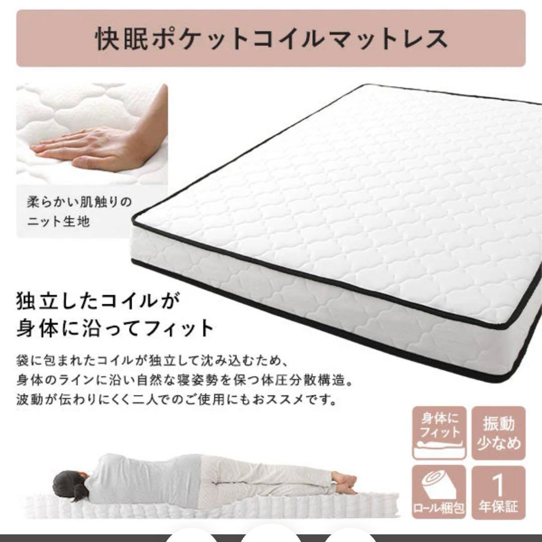 RASIK「Slektia（スレクティア）」セミダブル／引き出し4杯・宮付き