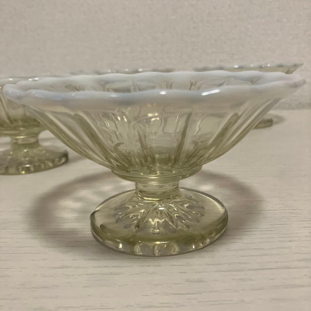 広田硝子　雪の花　デザートカップ　5個