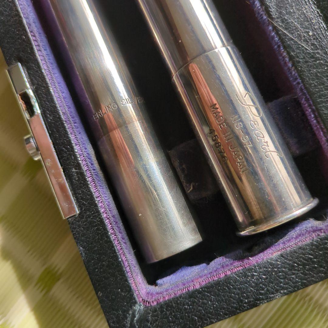 Pearl フルート 頭部管銀製 ケース付き NC-97