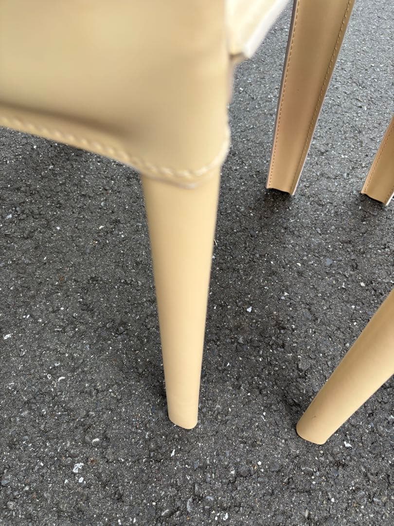 MADEイタリア製／Arper総本革アルペール2脚セット