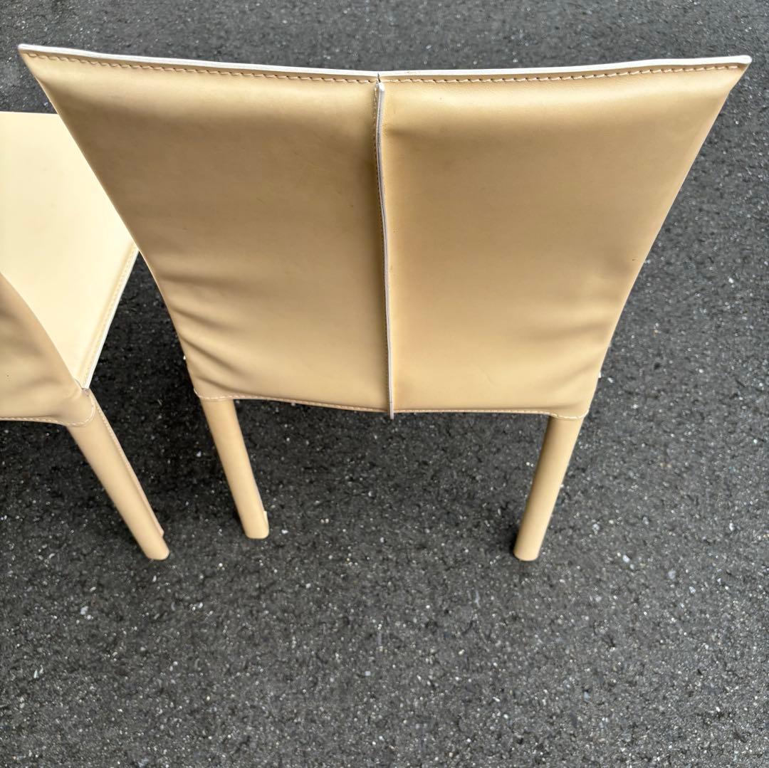 MADEイタリア製／Arper総本革アルペール2脚セット