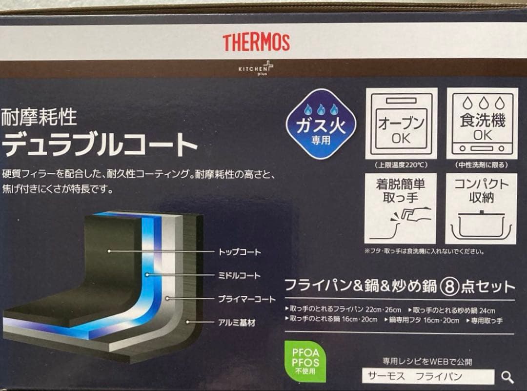 未使用 THERMOS 8点セット ガス火専用