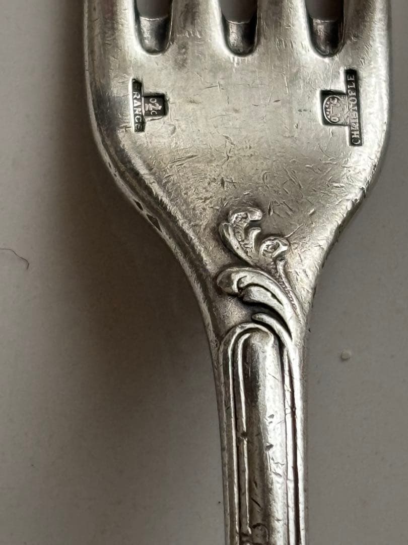 クリストフル ガリア Christofle Gallia フォーク 雄鶏刻印