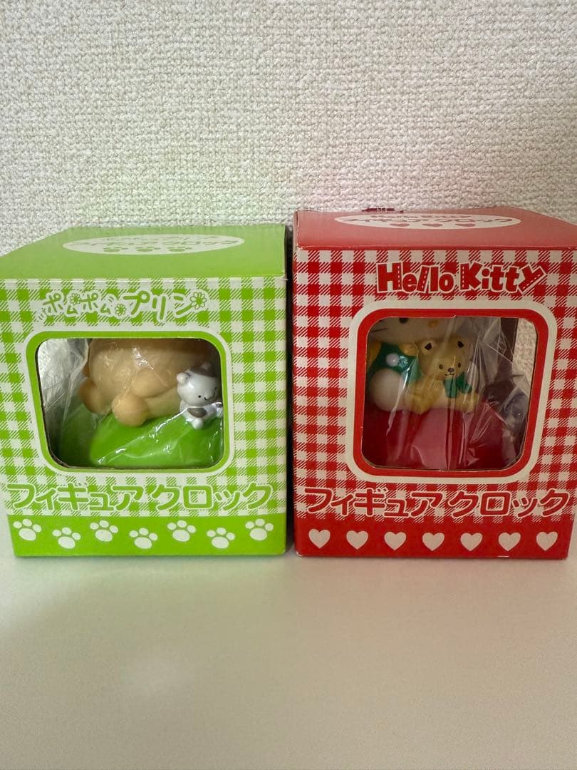ハローキテイ　ポムポムプリン　フィギュア　クロック