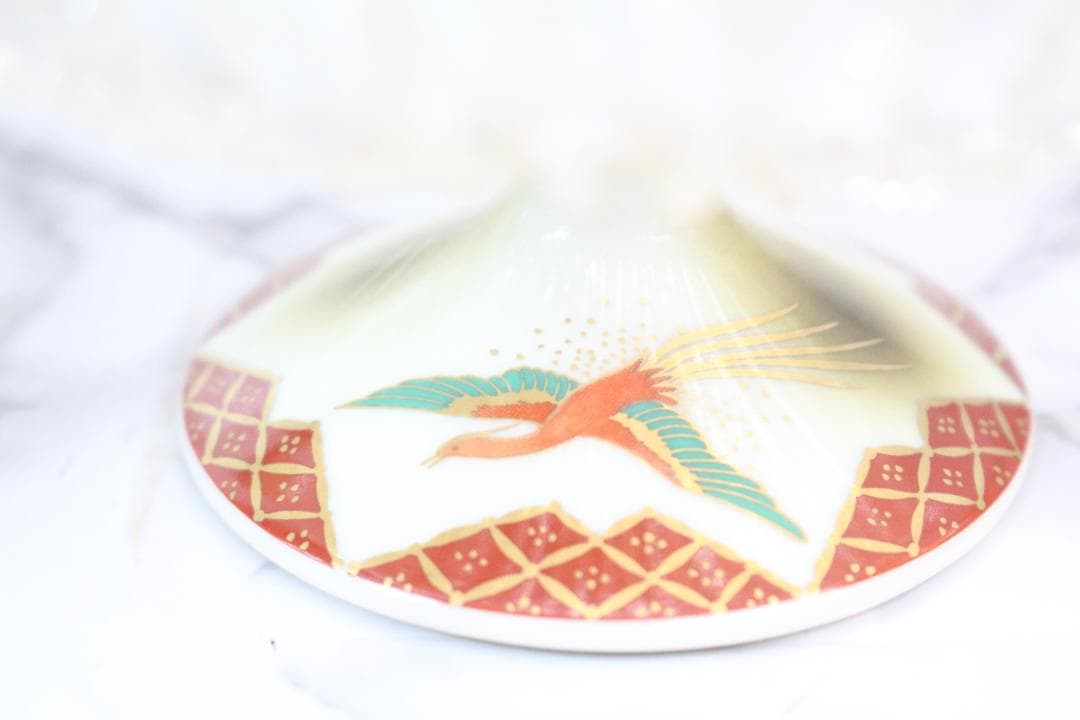 ♡伊萬里 林九郎 コンポート皿 デザート皿 脚付皿 ガラス製×有田焼 2客