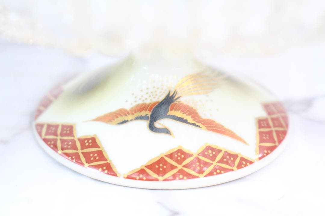 ♡伊萬里 林九郎 コンポート皿 デザート皿 脚付皿 ガラス製×有田焼 2客