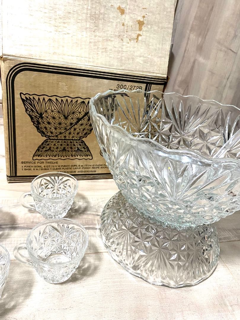 お値下げ中【外国輸入★激レア】10人前フルーツポンチ食器セット#昭和レトロ