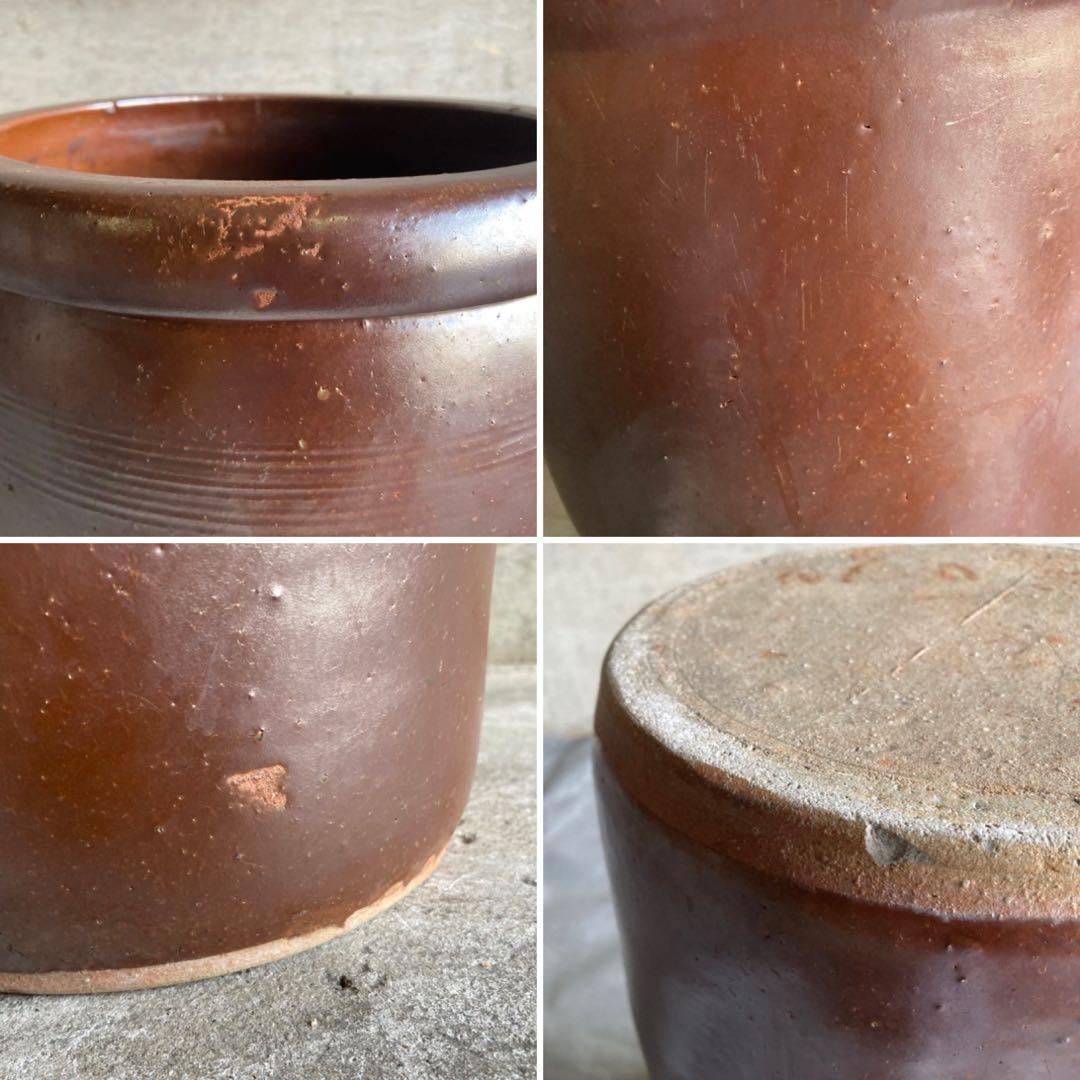 甕 壺 水瓶 花器 花瓶 傘立て 置物 和風 茶色 大型 縦長 陶器 レトロ