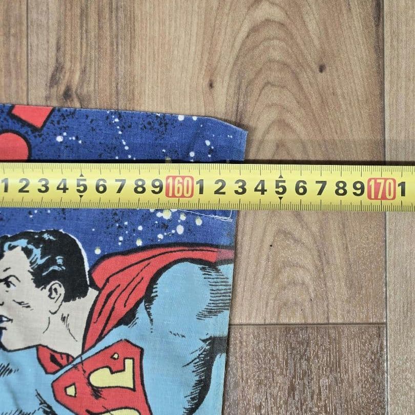 【希少/美品】70s スーパーマン ヴィンテージシーツ USA製 フラット 大判