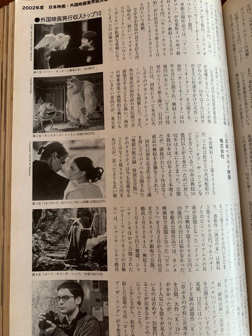 キネマ旬報2002年下旬決算特別号