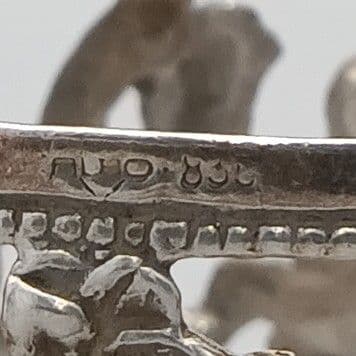 ドイツ ALBO工房 シルバー ナプキンリング 2点セット バラ 天使