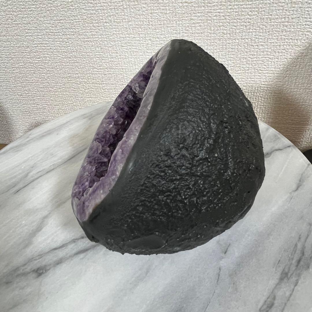 【天然石】アメジスト ドーム 紫水晶 クラスター 原石 パワーストーン 台座付き