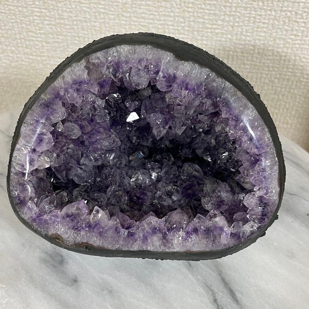 【天然石】アメジスト ドーム 紫水晶 クラスター 原石 パワーストーン 台座付き