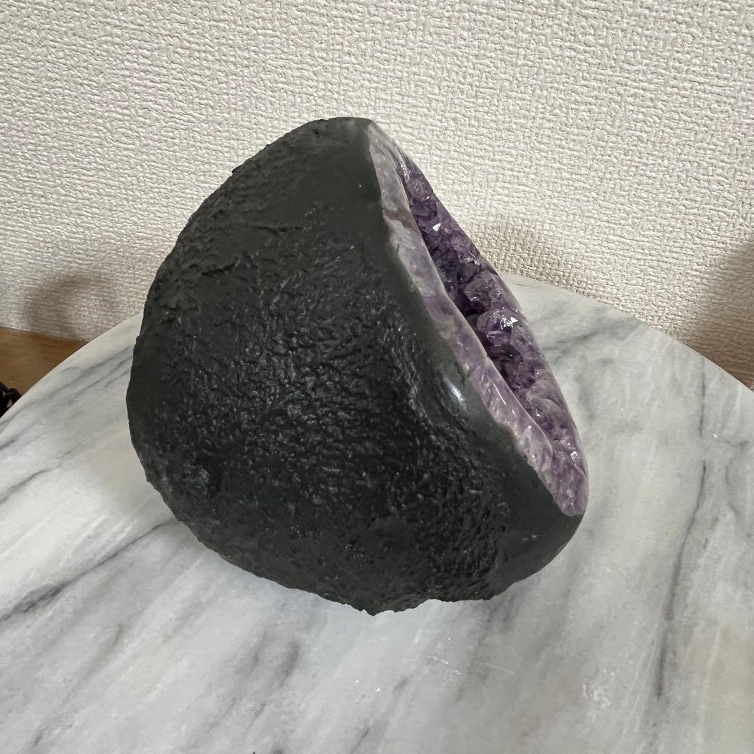 【天然石】アメジスト ドーム 紫水晶 クラスター 原石 パワーストーン 台座付き