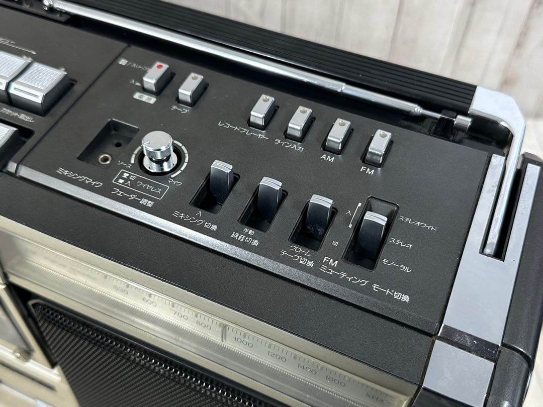 動作品|Sharp シャープ 大型ラジカセGF-505SB レトロラジオ