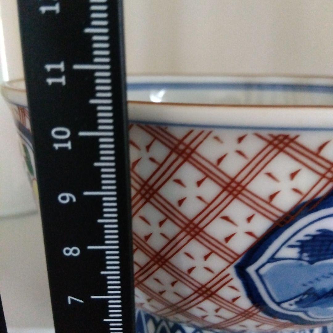 果物と山の風景の陶器ボウル　直径約16高さ10cmくらい