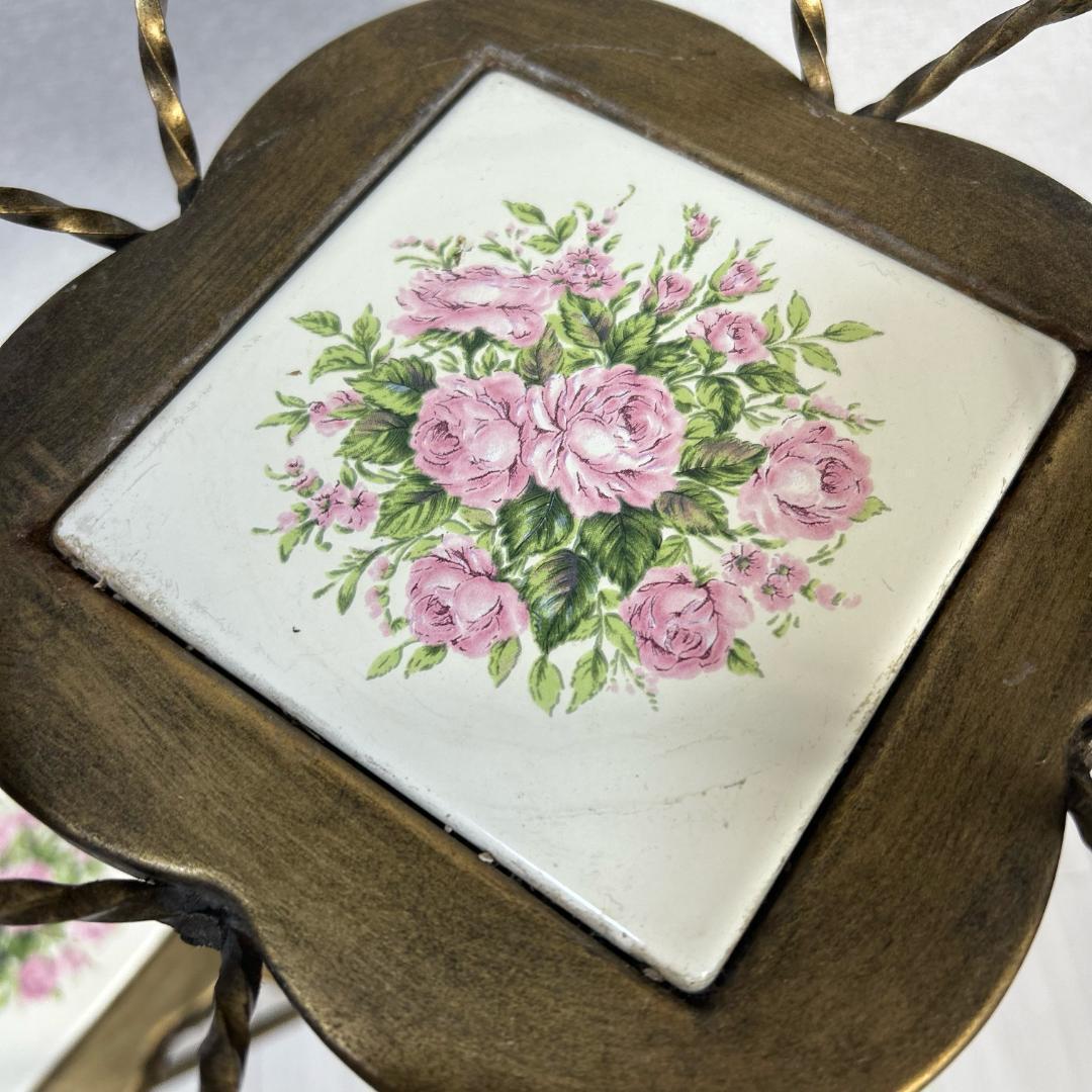 フラワースタンド　レトロ　プランタースタンド　アイアン　花台　アンティーク