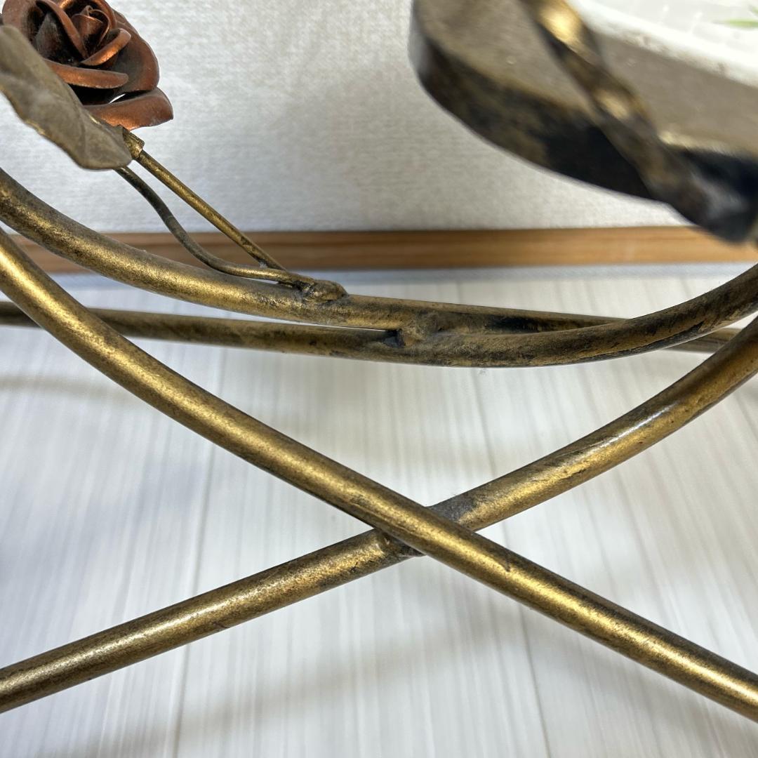 フラワースタンド　レトロ　プランタースタンド　アイアン　花台　アンティーク