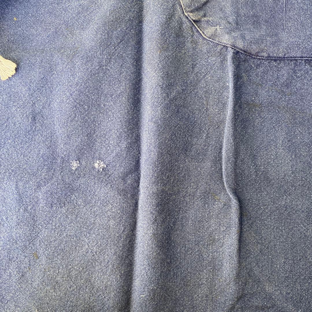 40s France vintage apron インディゴ染め