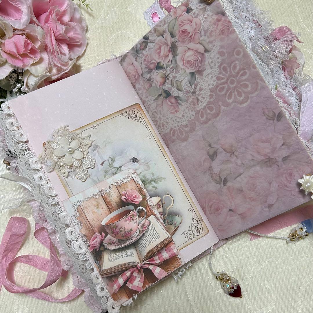 薔薇とレースのジャンクジャーナル・雑記帳　ティータイムにしましょうか♡