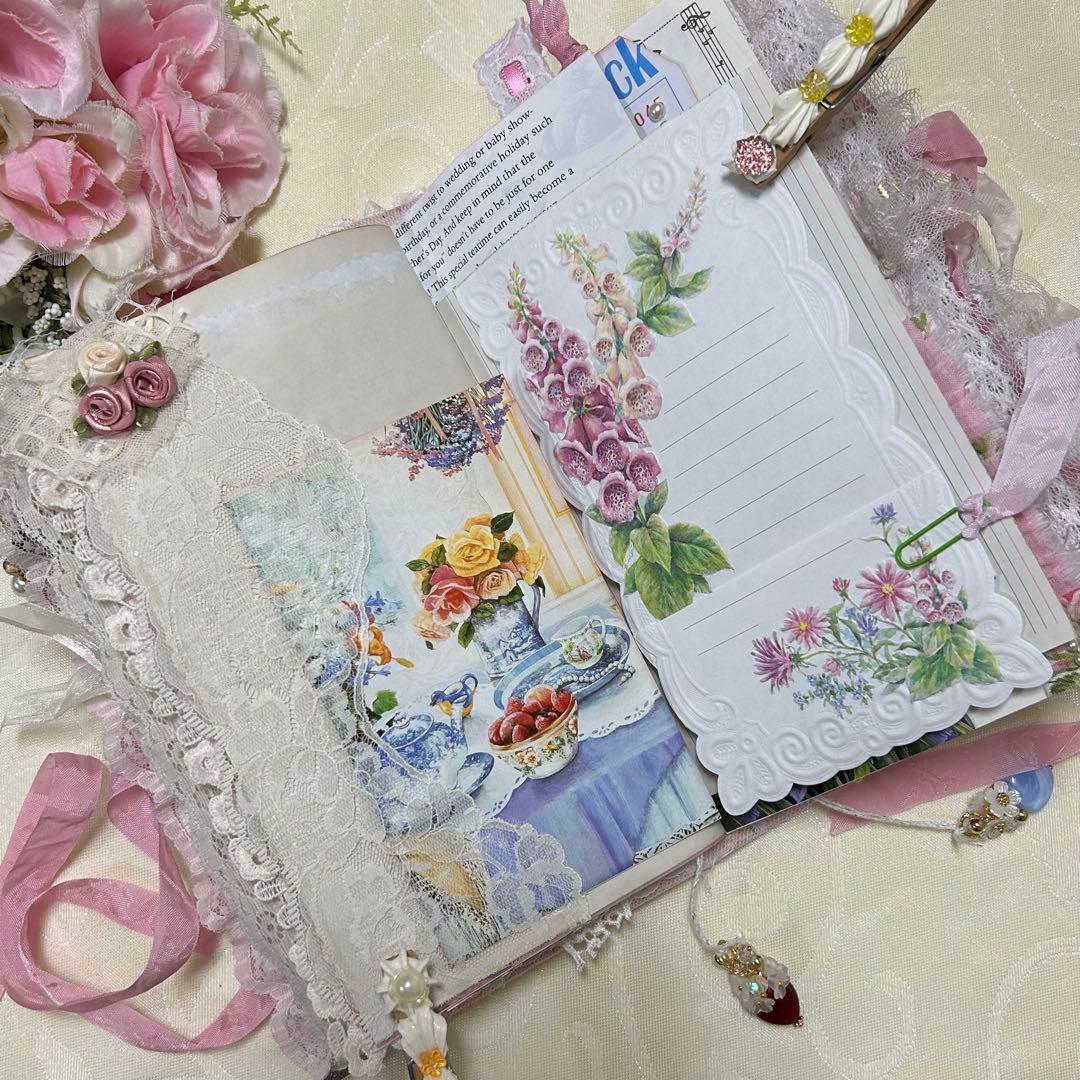 薔薇とレースのジャンクジャーナル・雑記帳　ティータイムにしましょうか♡