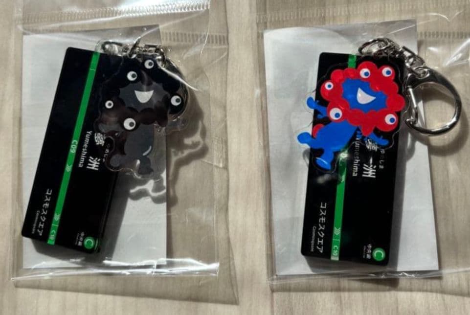 限定品 大阪メトロ夢洲駅ミャクミャクコラボ アクリルキーホルダー2個セット