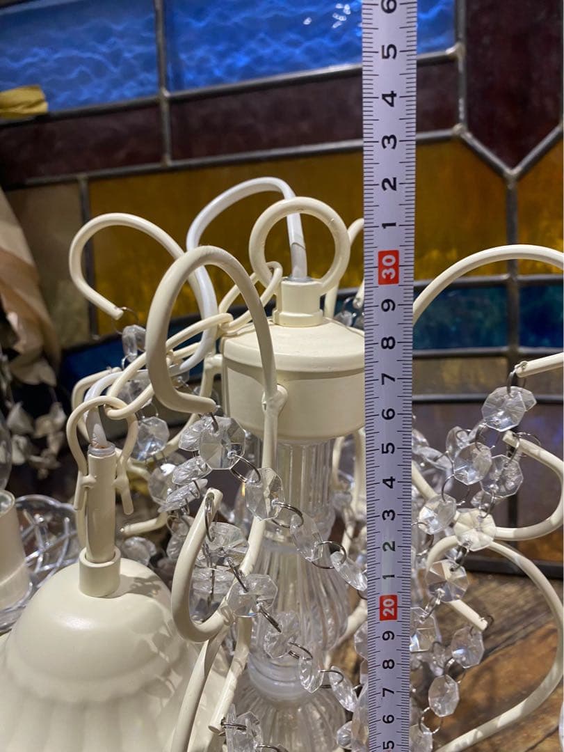 シャンデリア 天井照明 インテリア 白家具 ホワイト アンティーク 姫系 ロココ