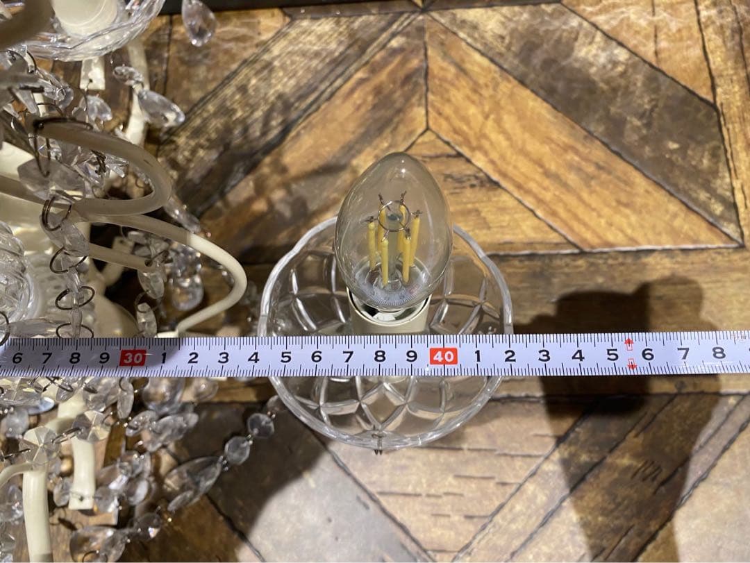 シャンデリア 天井照明 インテリア 白家具 ホワイト アンティーク 姫系 ロココ