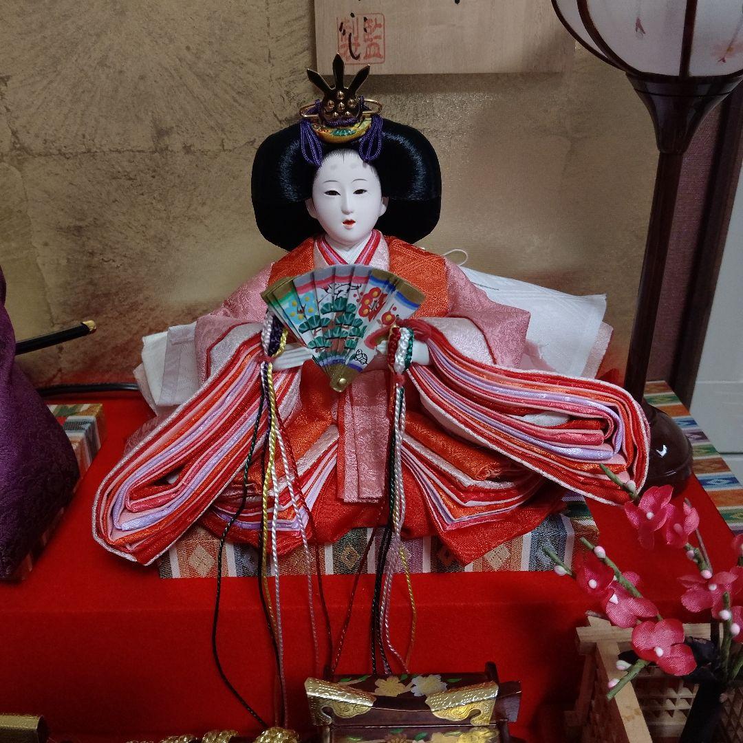 【未使用】雛人形 お雛様 ひなまつり ガラスケース ライト 引取限定 関西