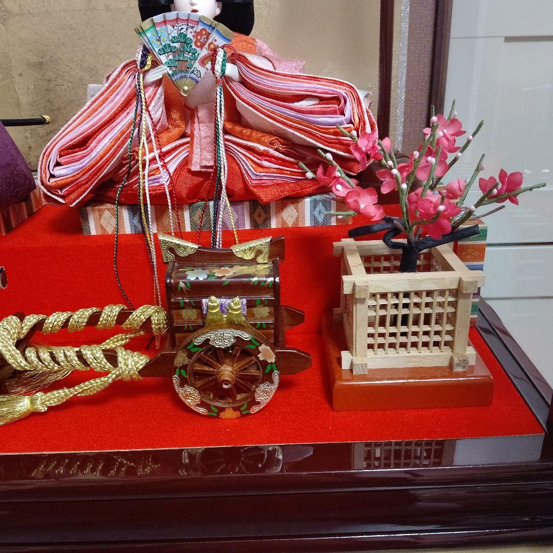 【未使用】雛人形 お雛様 ひなまつり ガラスケース ライト 引取限定 関西