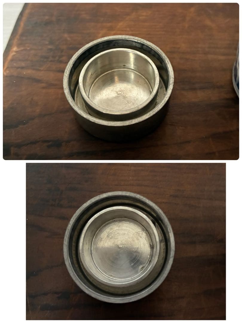 【骨董】染付 茶入 小壺 花鳥文　茶心壺　煎茶道具　茶道具　時代物　古道具