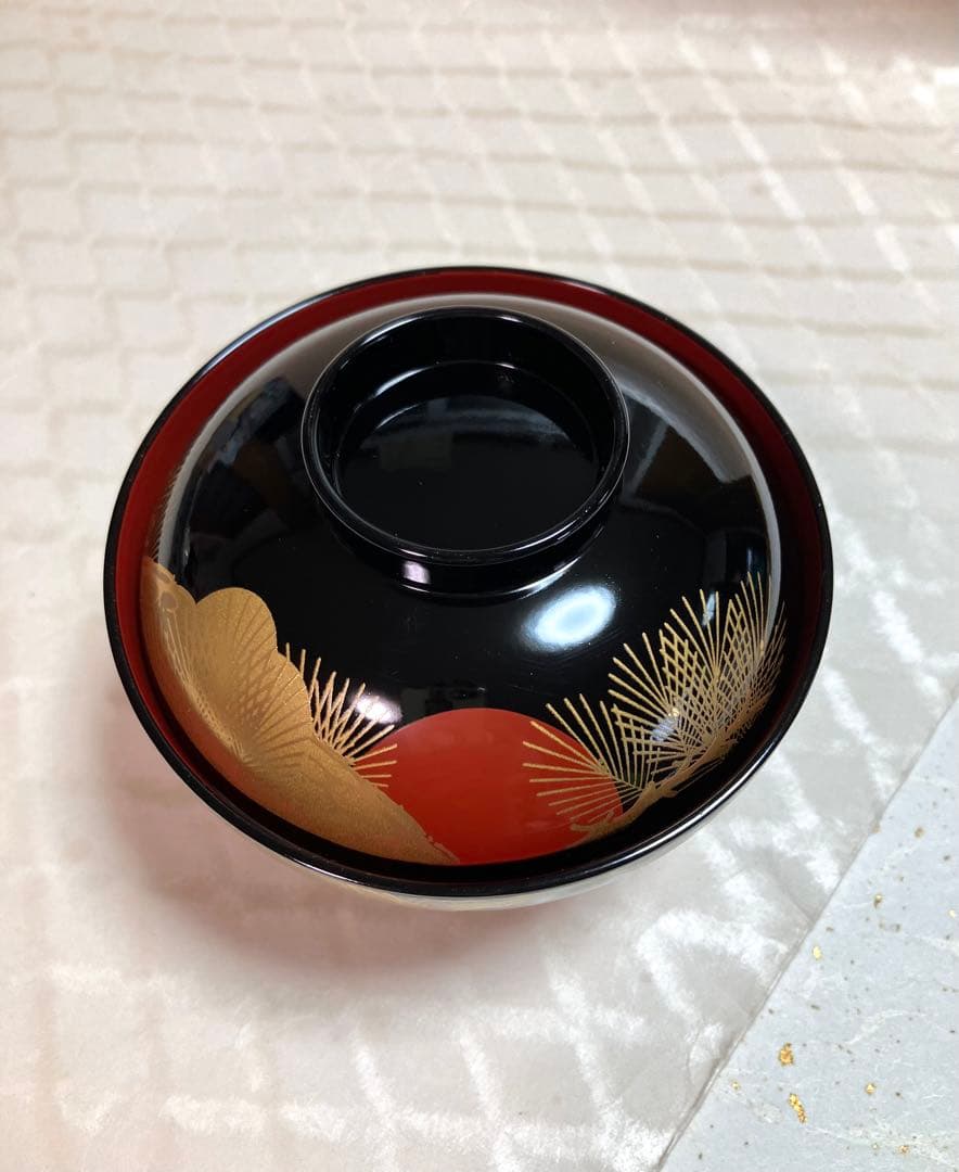 【新品未使用】御吸物椀 山中塗 5客セット