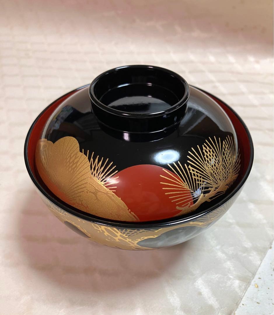 【新品未使用】御吸物椀 山中塗 5客セット