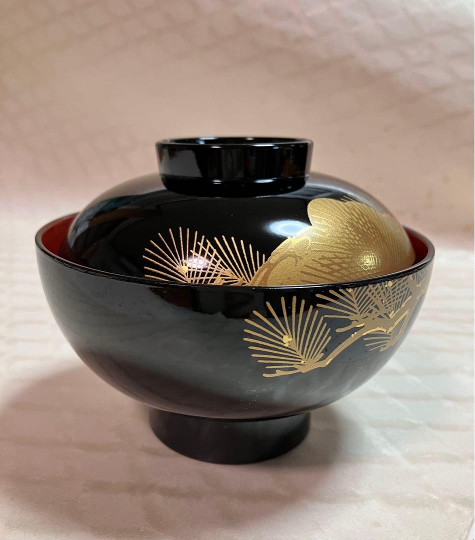 【新品未使用】御吸物椀 山中塗 5客セット