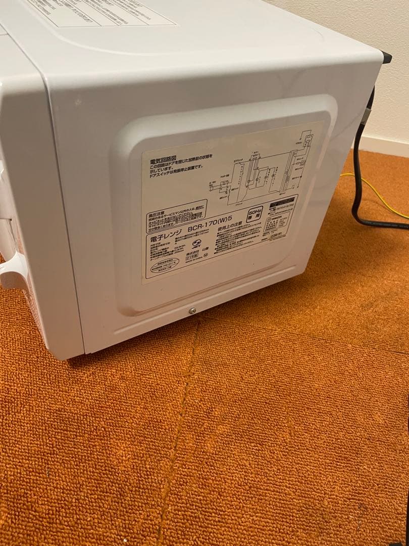 未使用に近い 山善 2021年製 50Hz 電子レンジ ターンテーブル