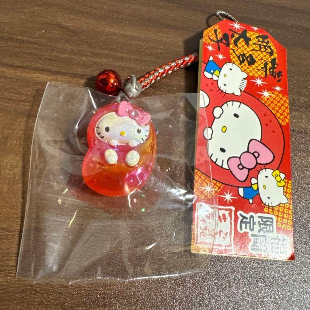 ハローキティ ご当地キティ 博多明太子 ストラップ 鈴付き クリア