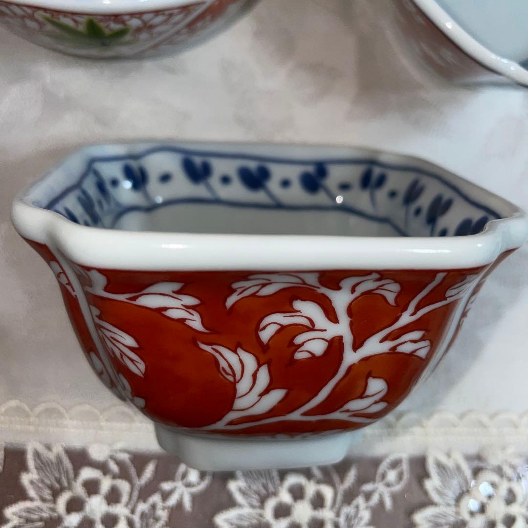 有田焼　清秀　古伊万里　形　絵変わり　小鉢　6個セット　未使用