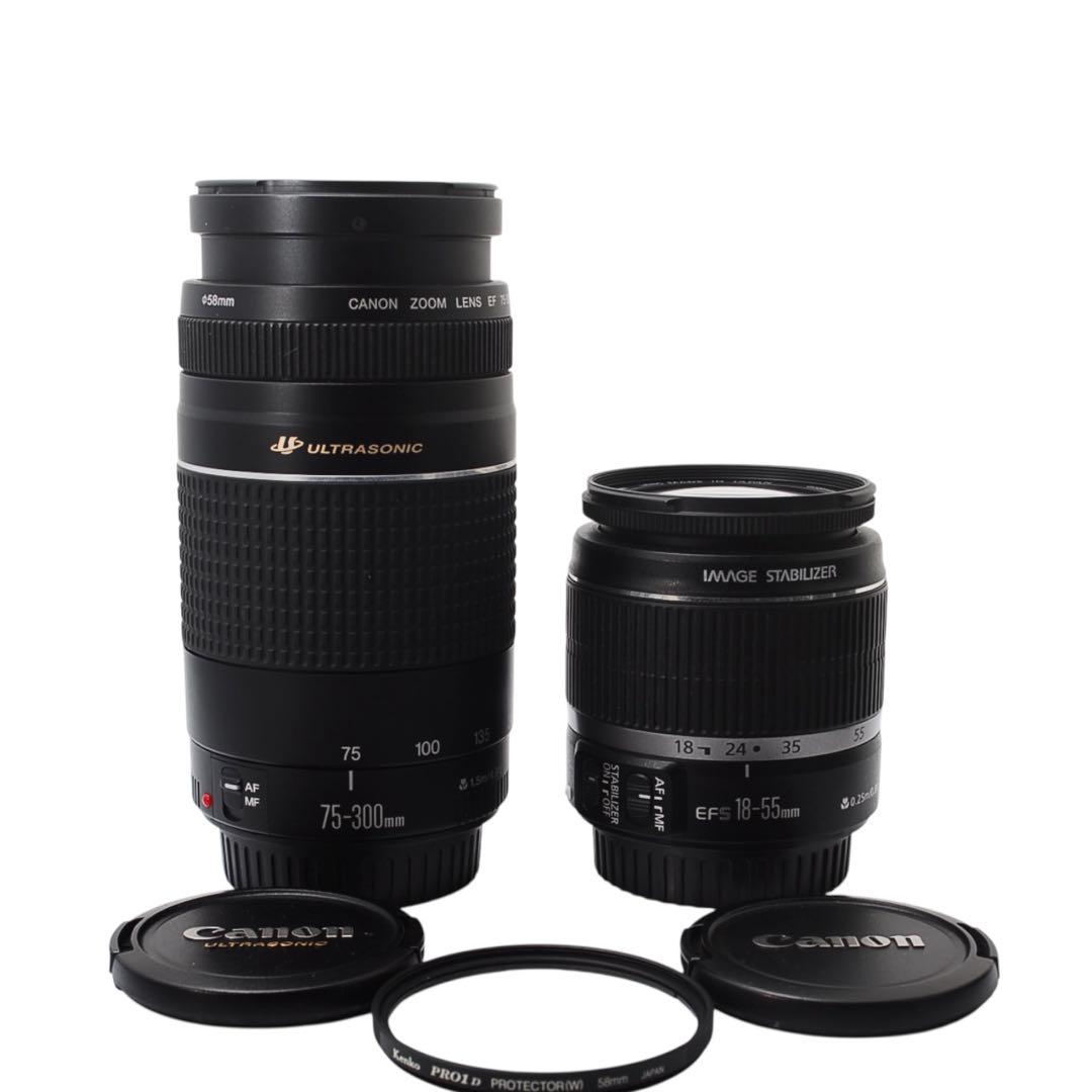 美品 Canon EOS 40D ダブルレンズ 望遠300mm バッグ
