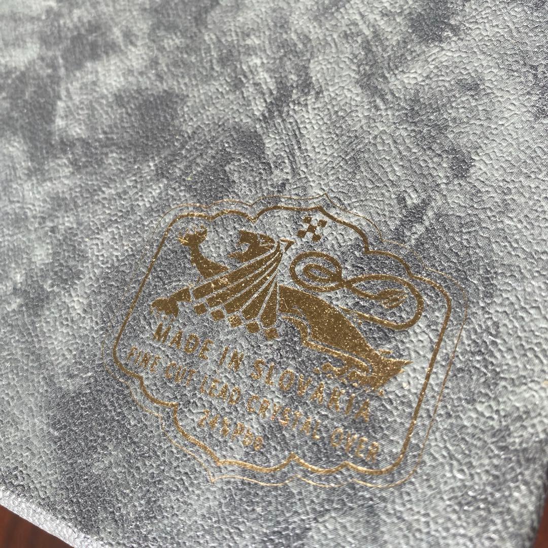 ボヘミアクリスタル フラワ-ベ-ス ハンドカット チェコ 新品ケース付