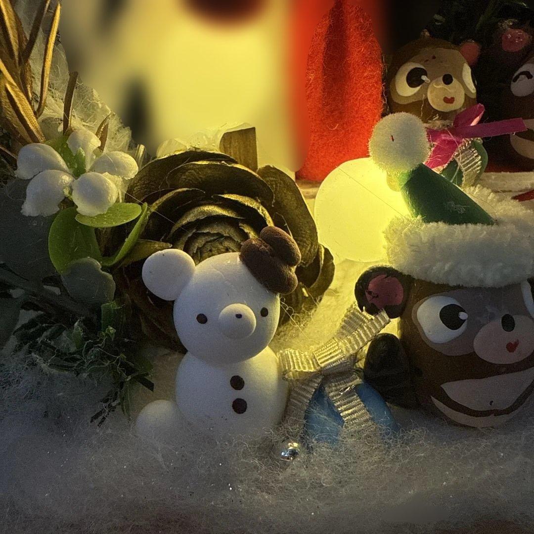 どんぐりアート♡冬のオブジェ3点セット＆ サンタがやってくるオブジェ♡