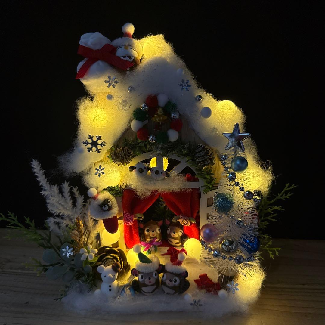 どんぐりアート♡冬のオブジェ3点セット＆ サンタがやってくるオブジェ♡