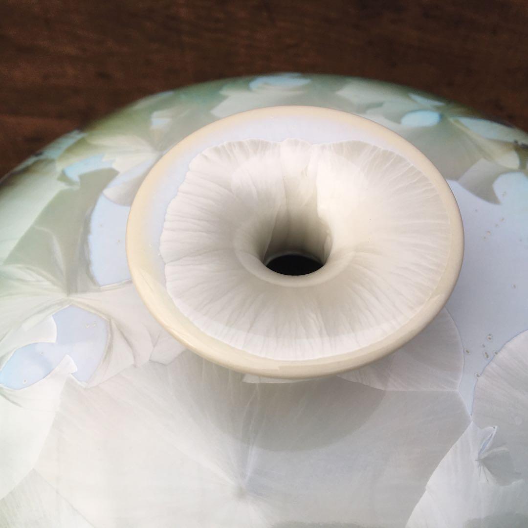 韓国磁器花瓶 慶尚北道 青松窯 共箱付き　管mpr