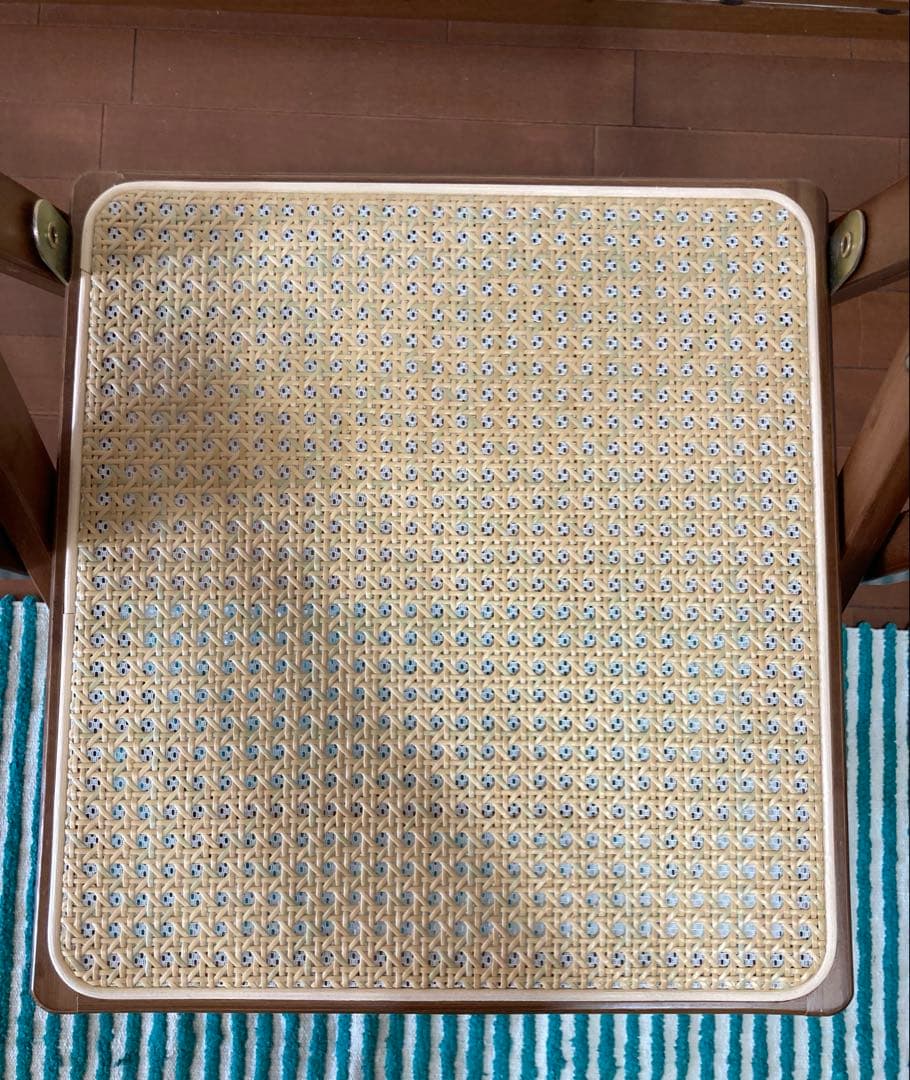 【美品】Rattan Folding Chair ラタン折りたたみチェア