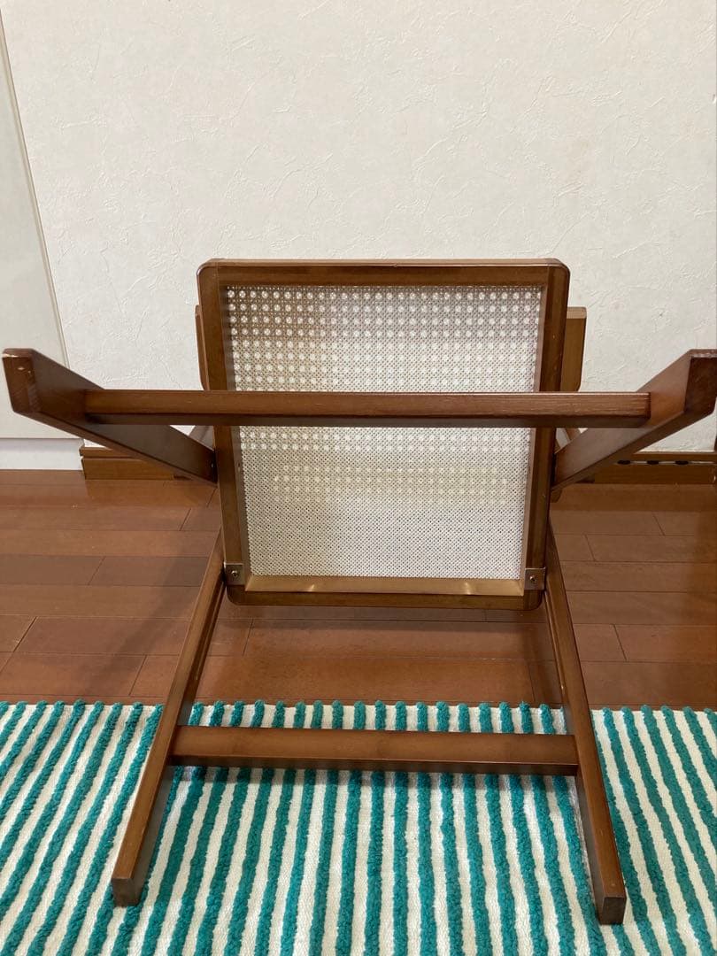 【美品】Rattan Folding Chair ラタン折りたたみチェア