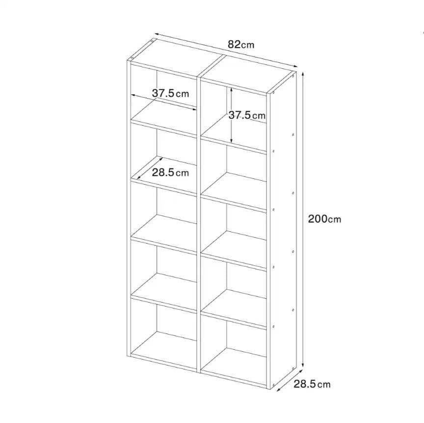 《送料込》無印 スタッキングシェルフ 5×2 木製家具 棚 ラック収納MUJI
